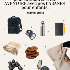 Les indispensables pour une soirée d'été aventure sous la cabane pour enfants Mamie Stella.
